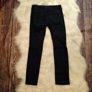 J Crew Factory Toothpick Dark Wash Denim Skinny Stretch Low Rise Jeans Womens 29